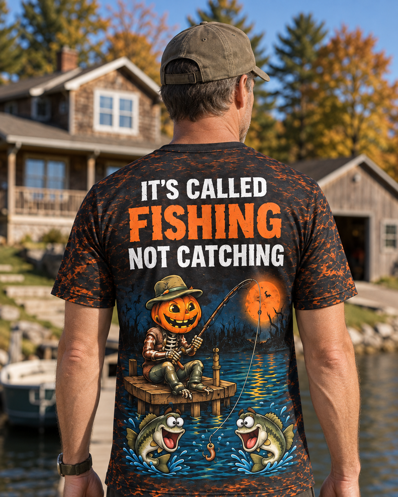 Fishing Not Catching Pumpkin performance tee