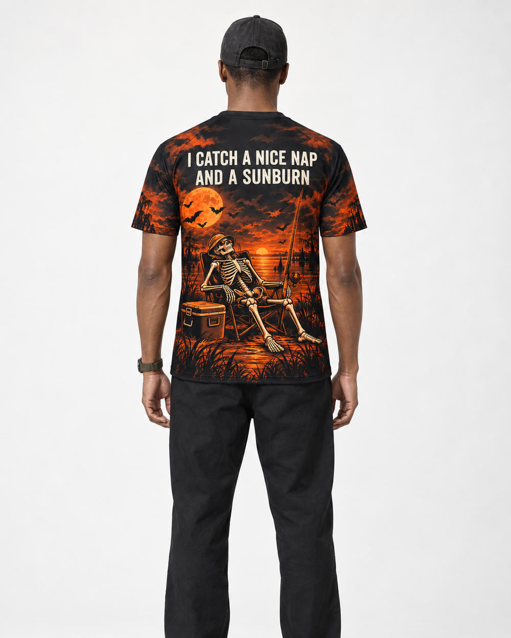 Nap and Sunburn Skeleton performance tee