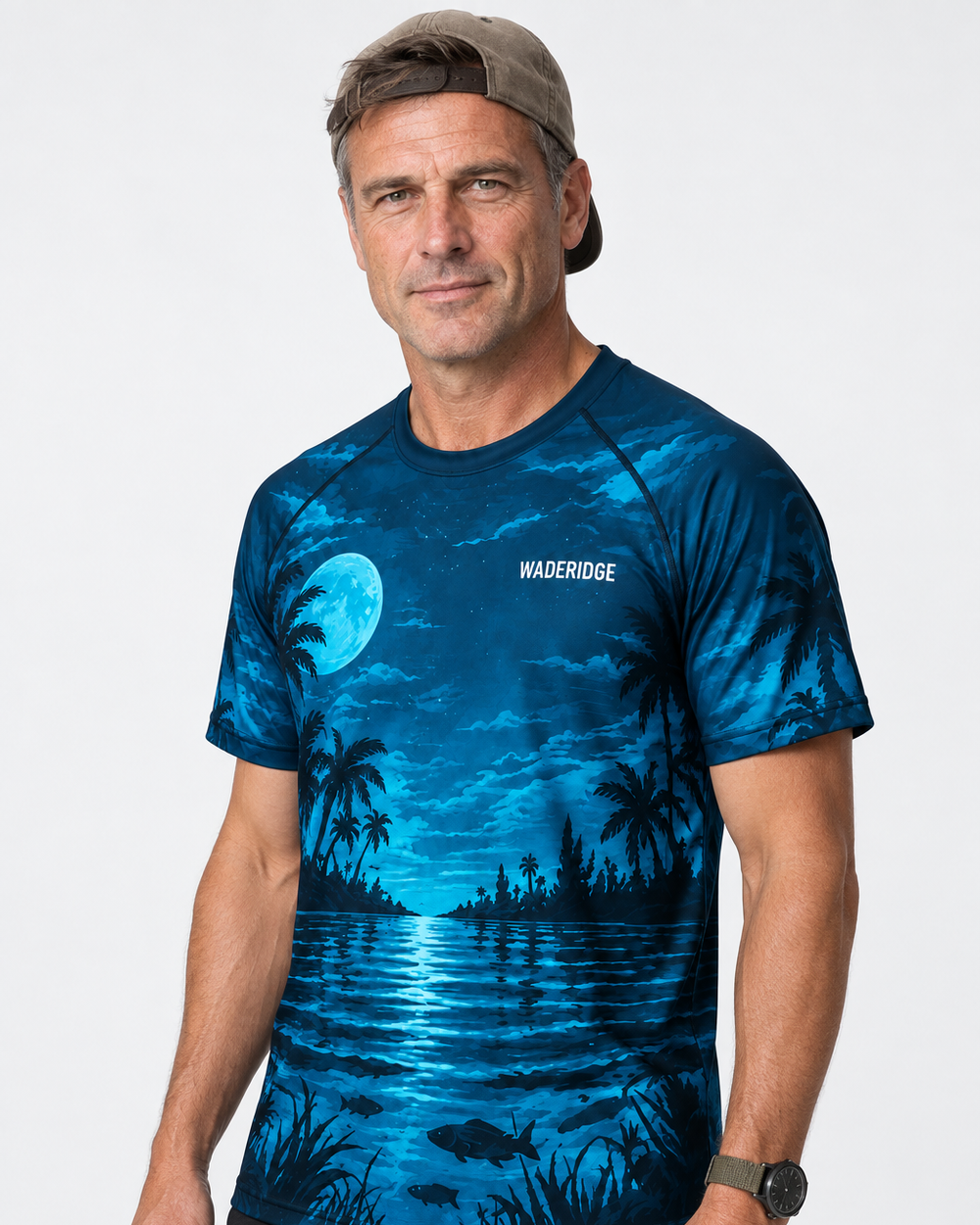 Bad at Fishing Skeleton performance tee