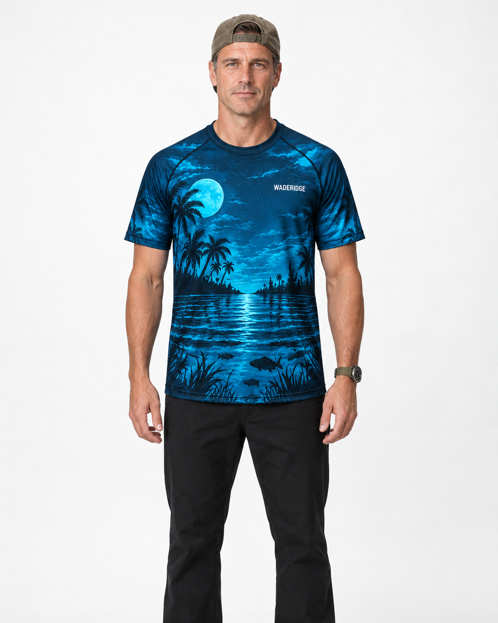 Bad at Fishing Skeleton performance tee