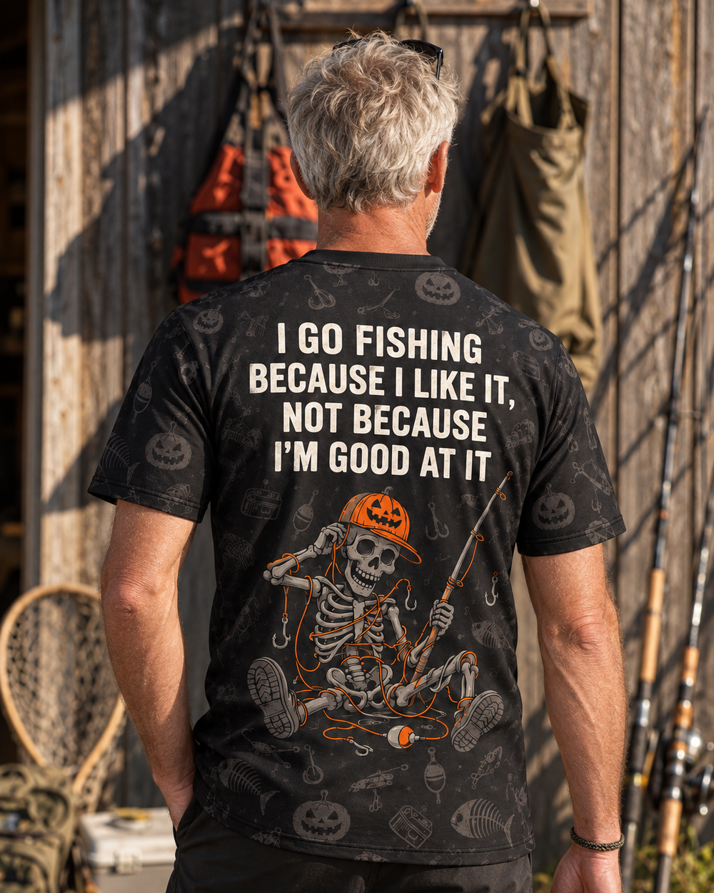 Not Good at It Skeleton performance tee