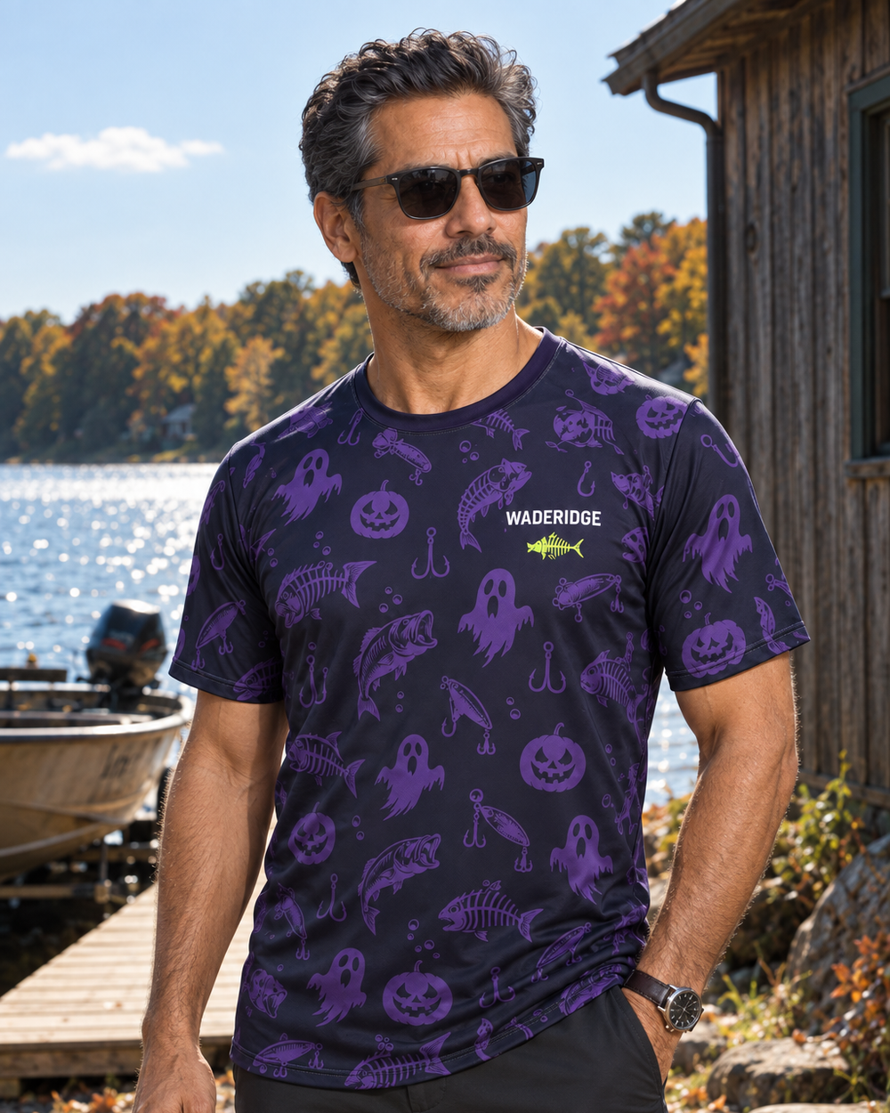 Grumpy Pumpkin Angler performance tee