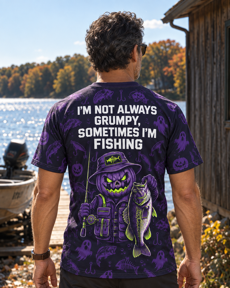 Grumpy Pumpkin Angler performance tee