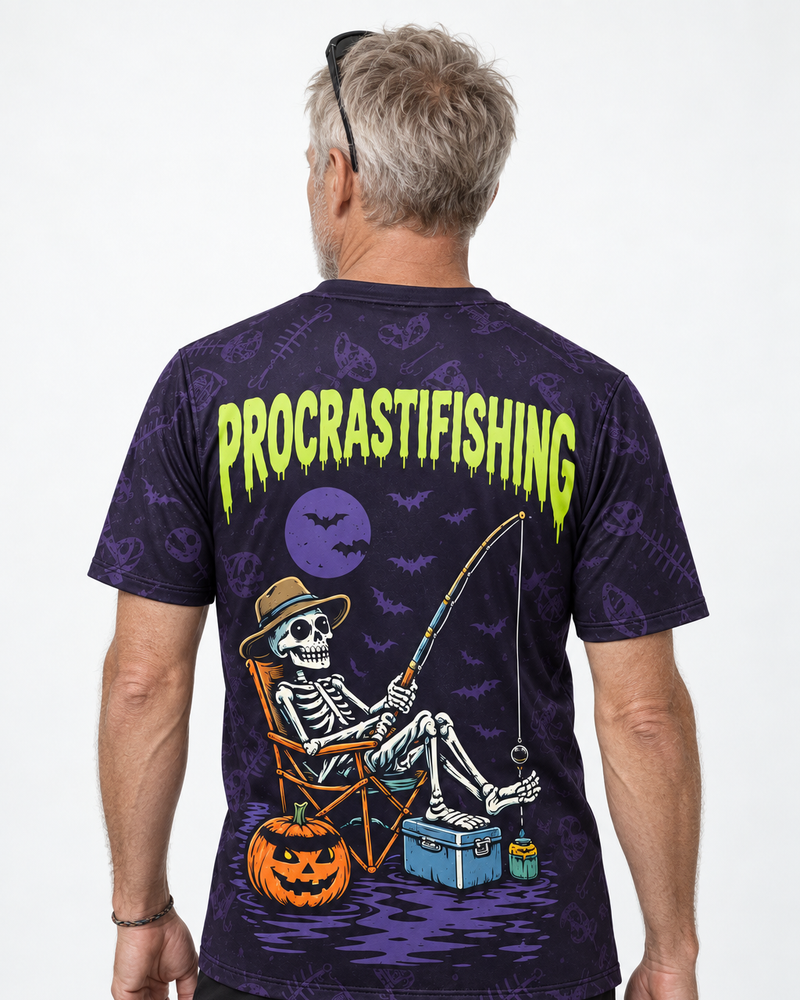 Procrastifishing Skeleton performance tee
