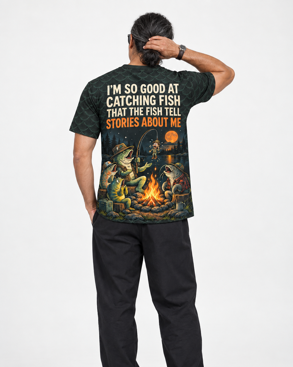Fish Tell Stories performance tee