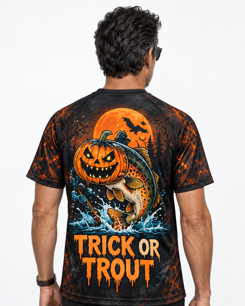 Trick or Trout Pumpkin performance tee