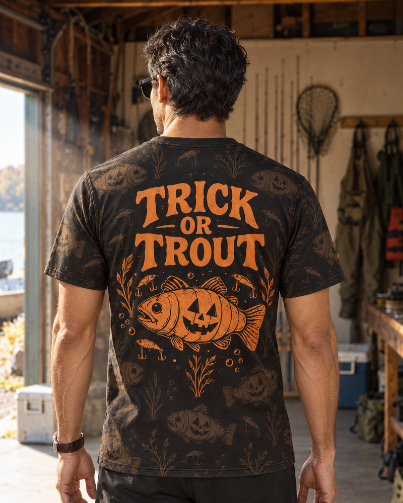 Trick or Trout Icon performance tee