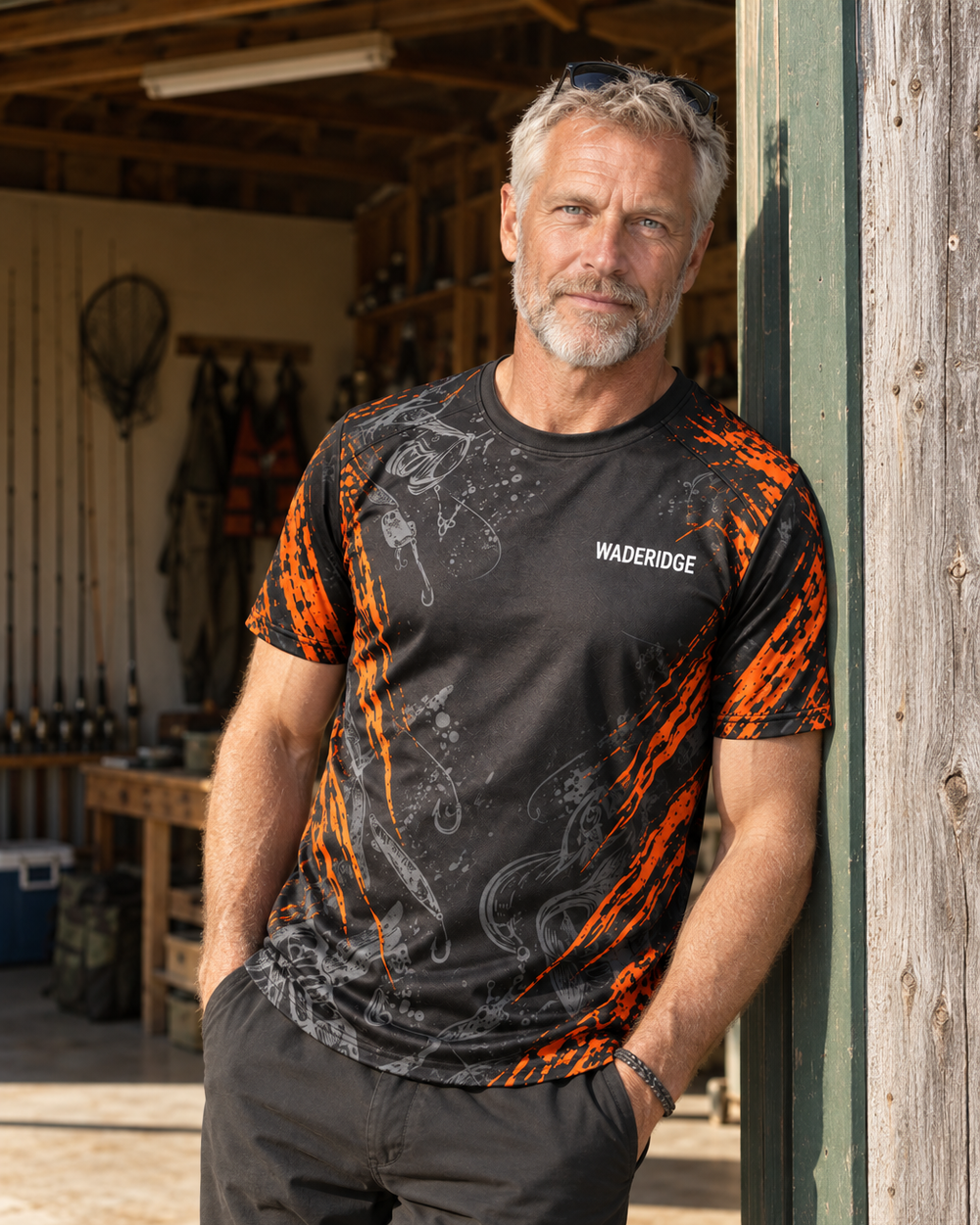 Dad Husband Angler Legend Zombie performance tee