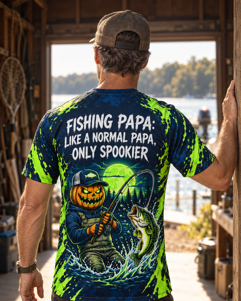 Fishing Papa Spookier performance tee