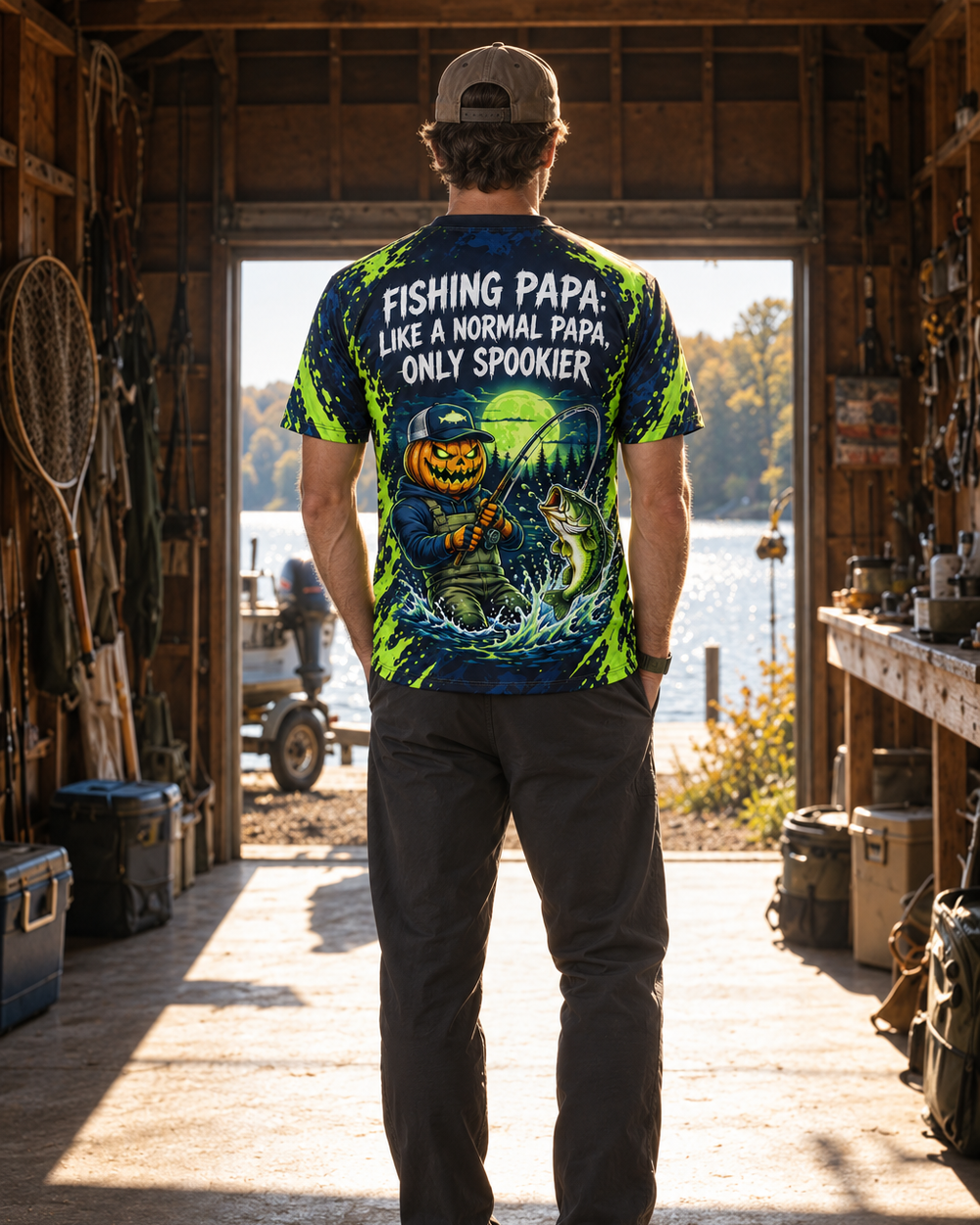 Fishing Papa Spookier performance tee