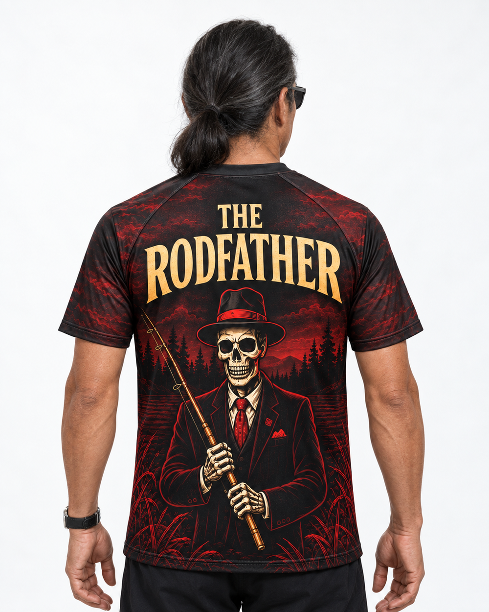 Skeleton Boss Angler performance tee
