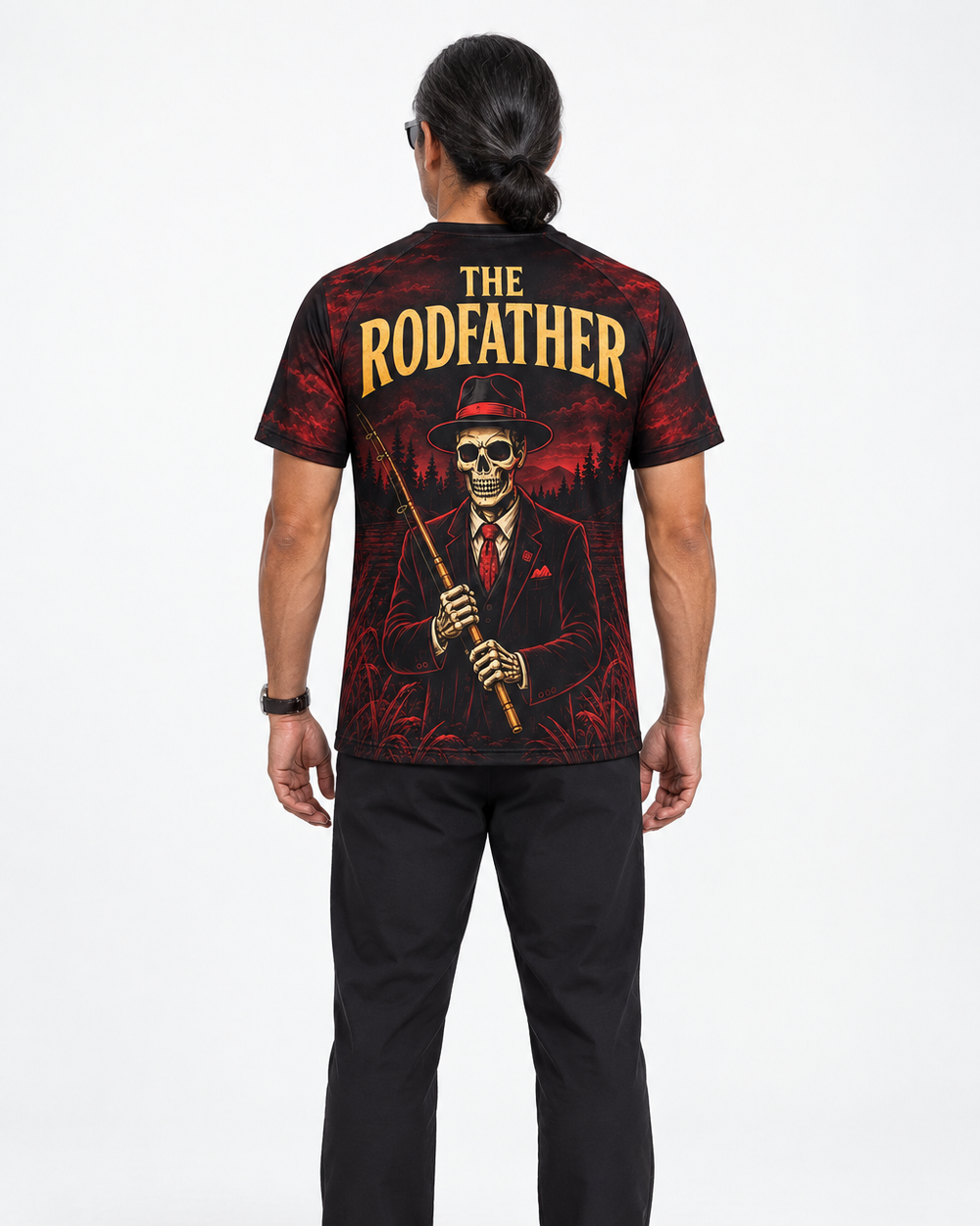 Skeleton Boss Angler performance tee