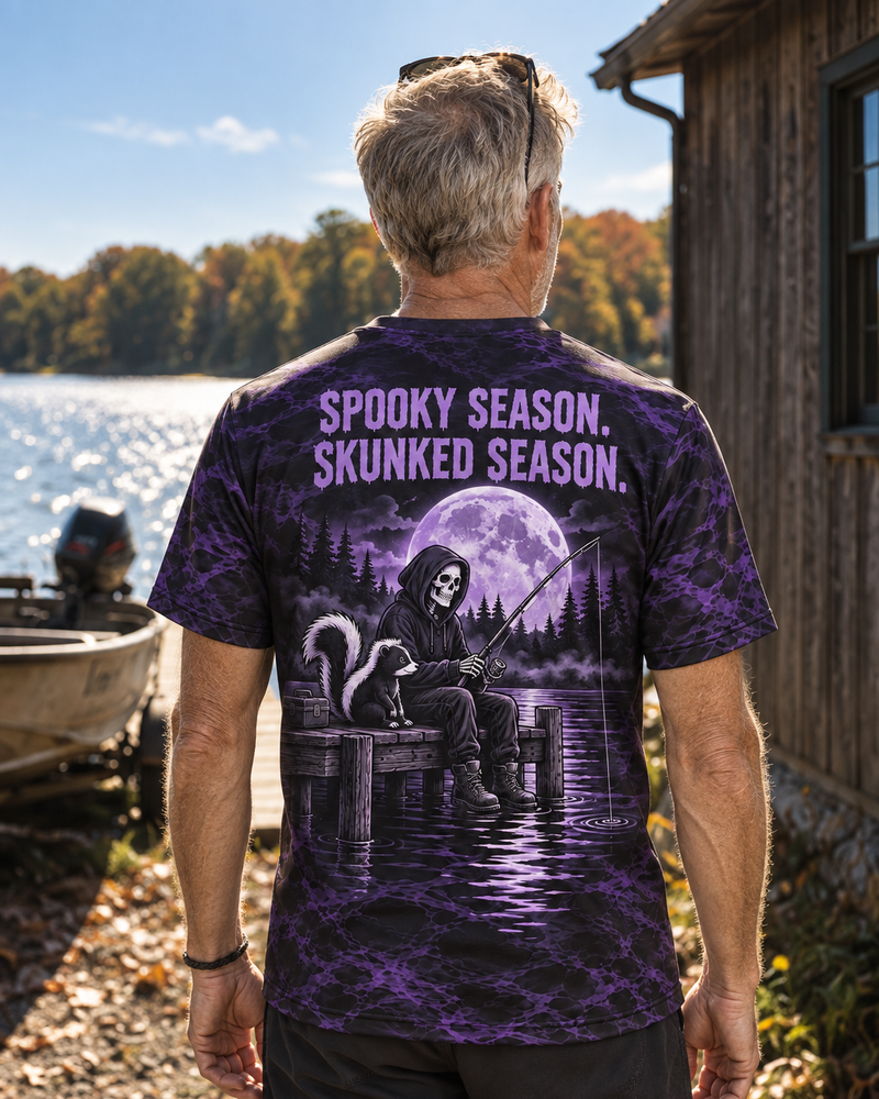 Spooky Skunked Season performance tee