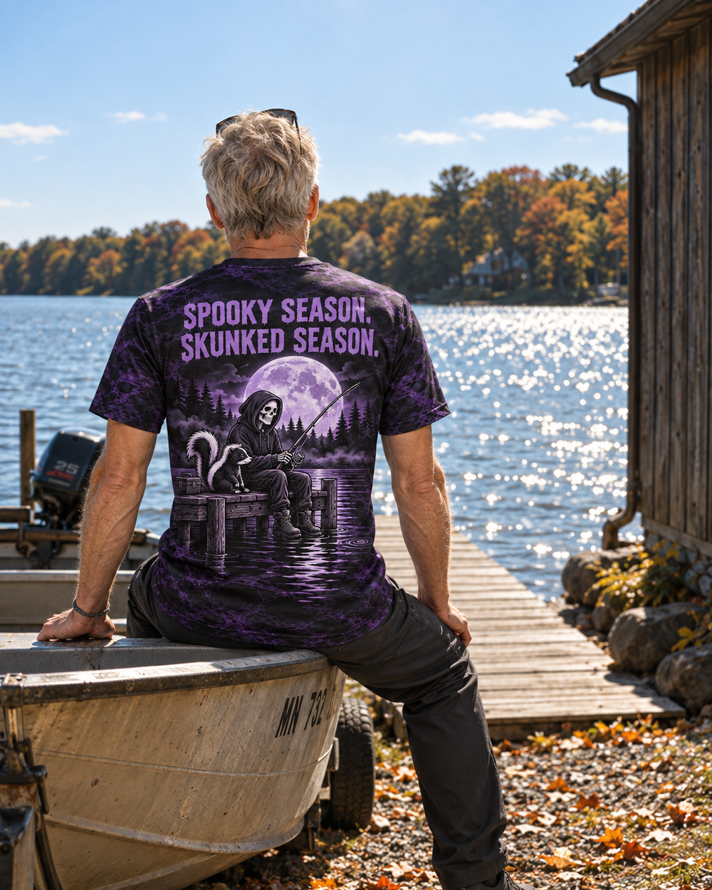 Spooky Skunked Season performance tee