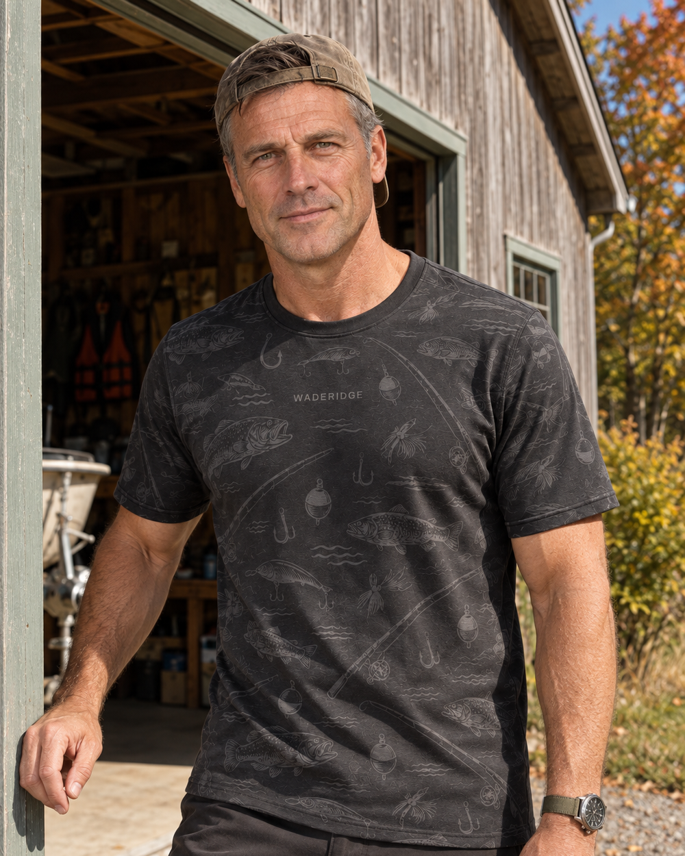 Grandpa and Grandkids Crew performance tee
