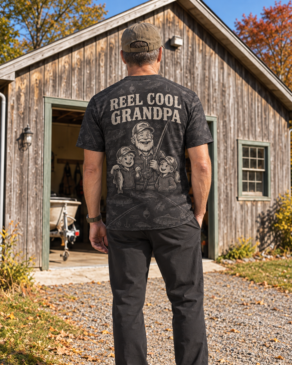 Grandpa and Grandkids Crew performance tee