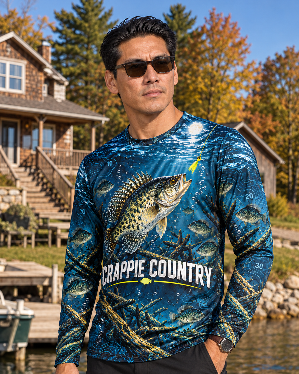 Crappie Country long sleeve sun shirt