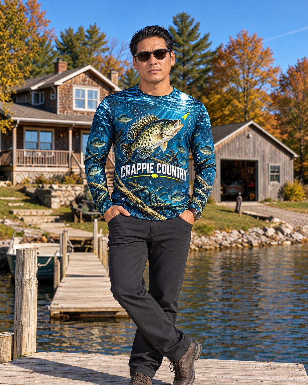 Crappie Country long sleeve sun shirt