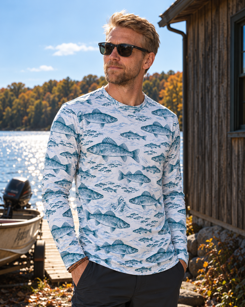 Walleye and Shiners long sleeve sun shirt