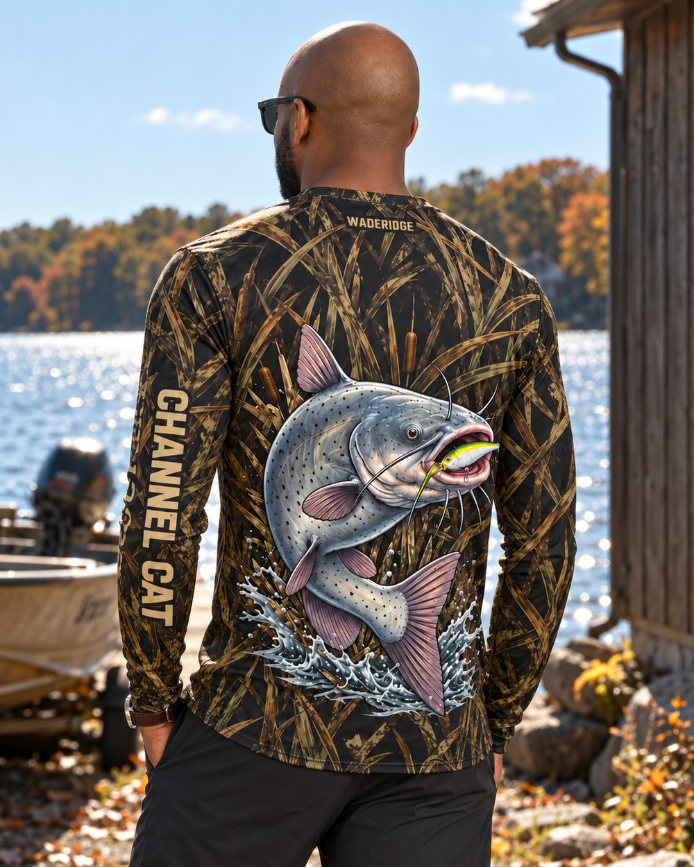 Catfish Burglar Camo long sleeve sun shirt