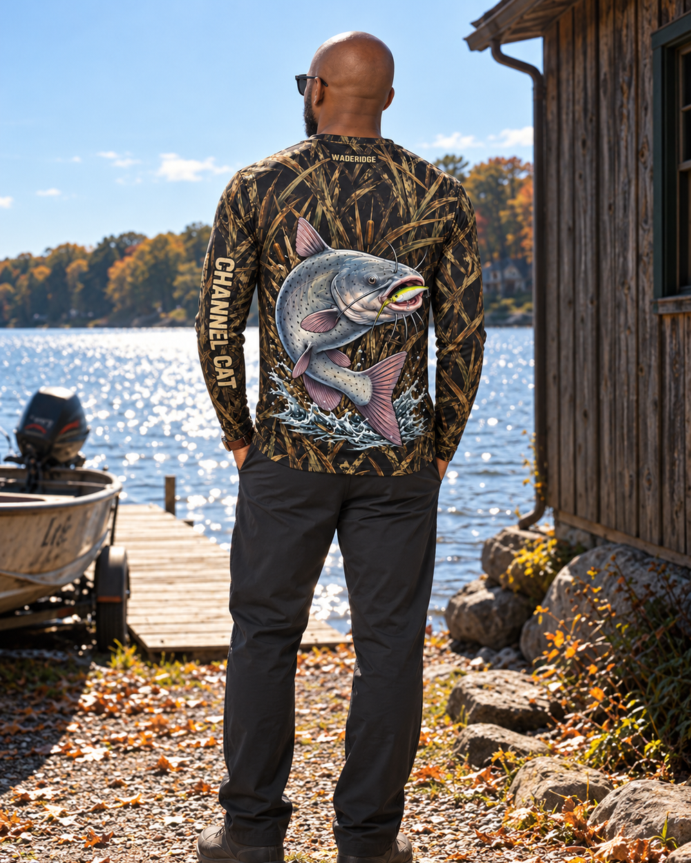 Catfish Burglar Camo long sleeve sun shirt