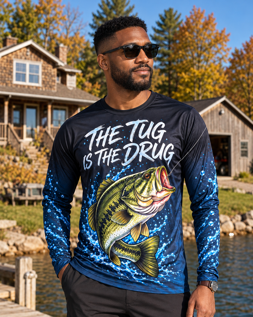 Tug Largemouth Splash long sleeve sun shirt