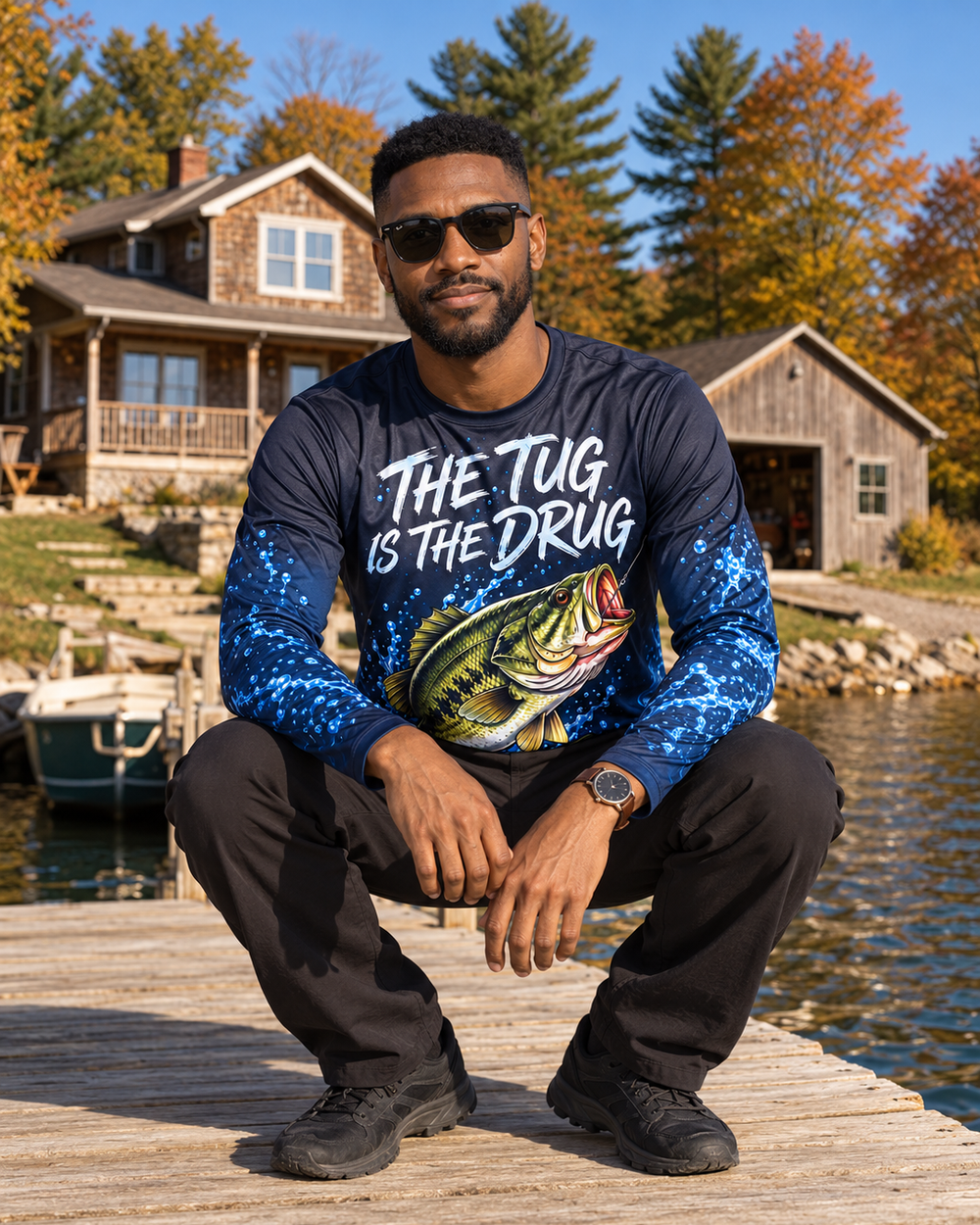 Tug Largemouth Splash long sleeve sun shirt