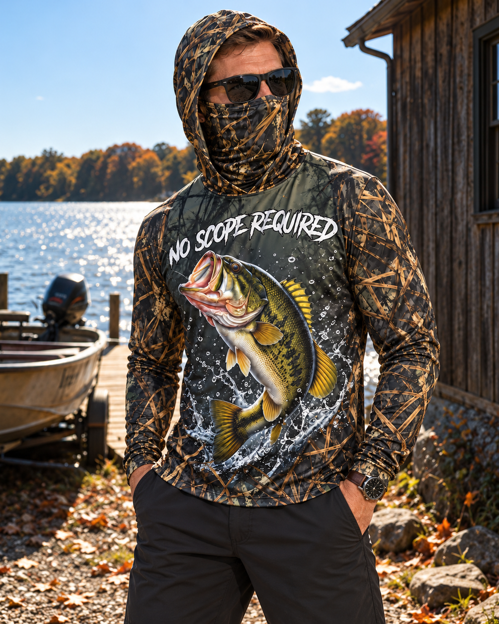No Scope Bass gaiter hoodie