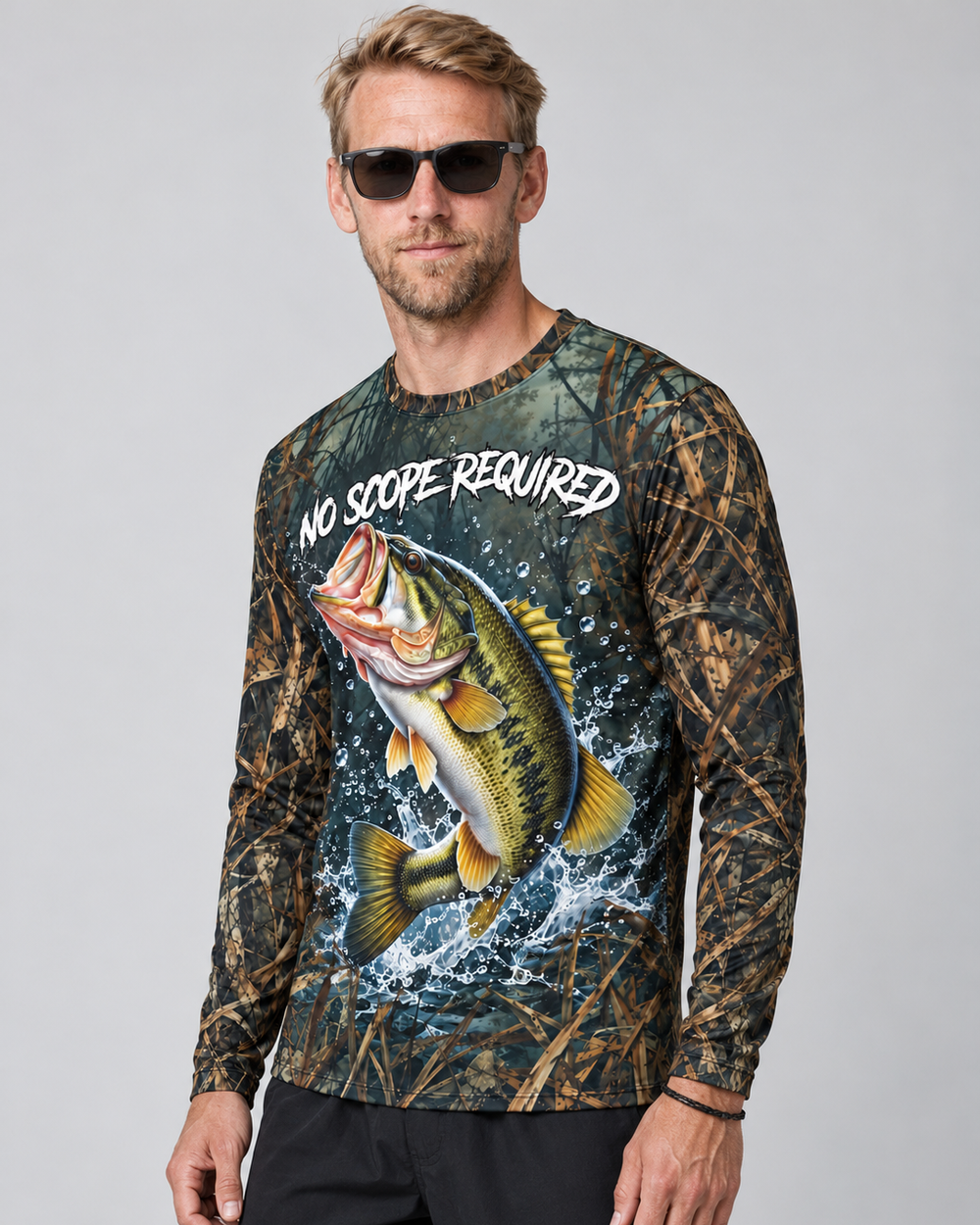 No Scope Bass long sleeve sun shirt