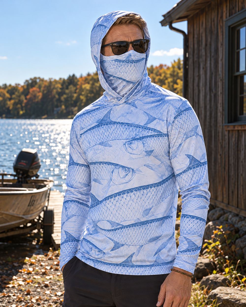 Tarpon Scales gaiter hoodie