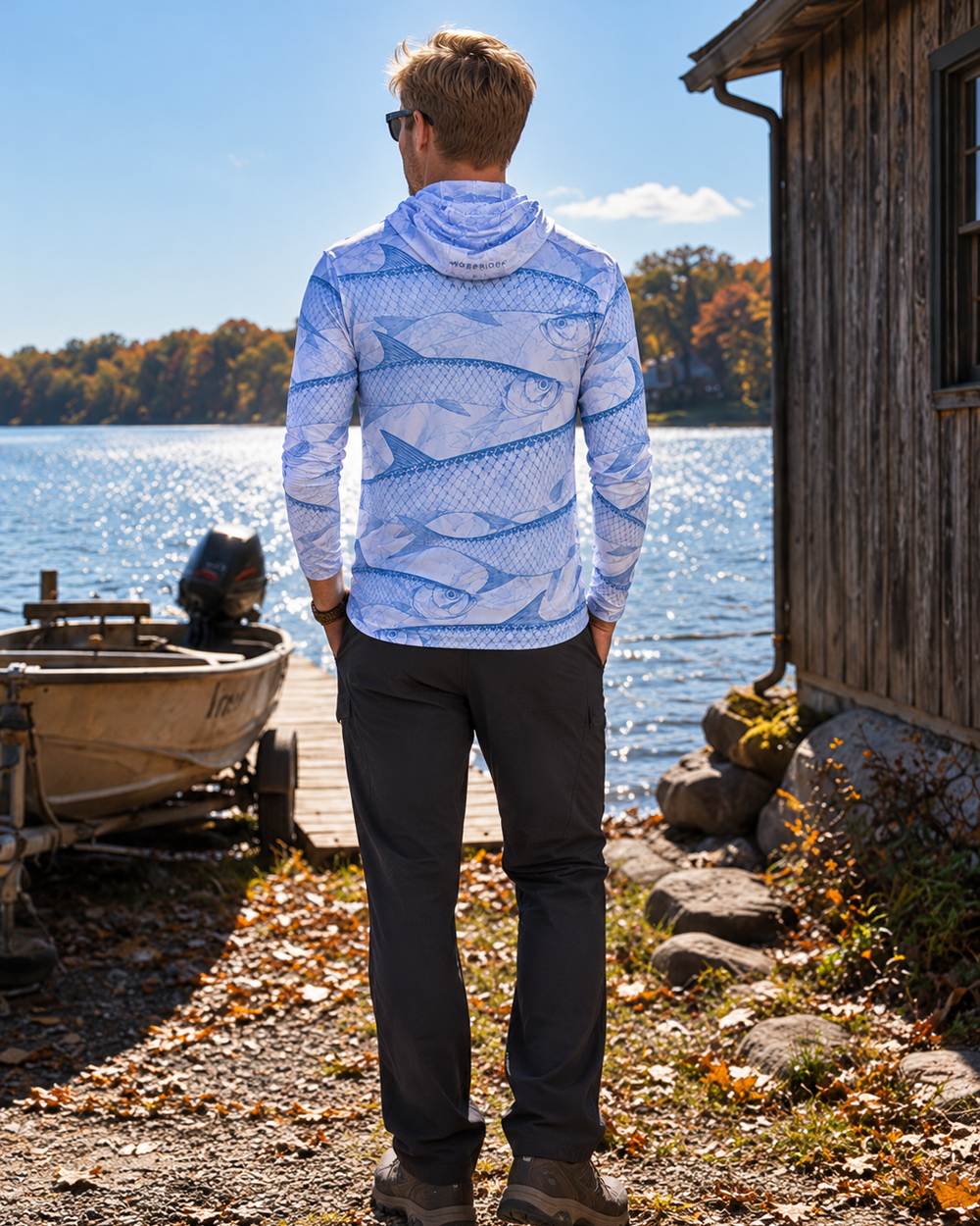 Tarpon Scales gaiter hoodie