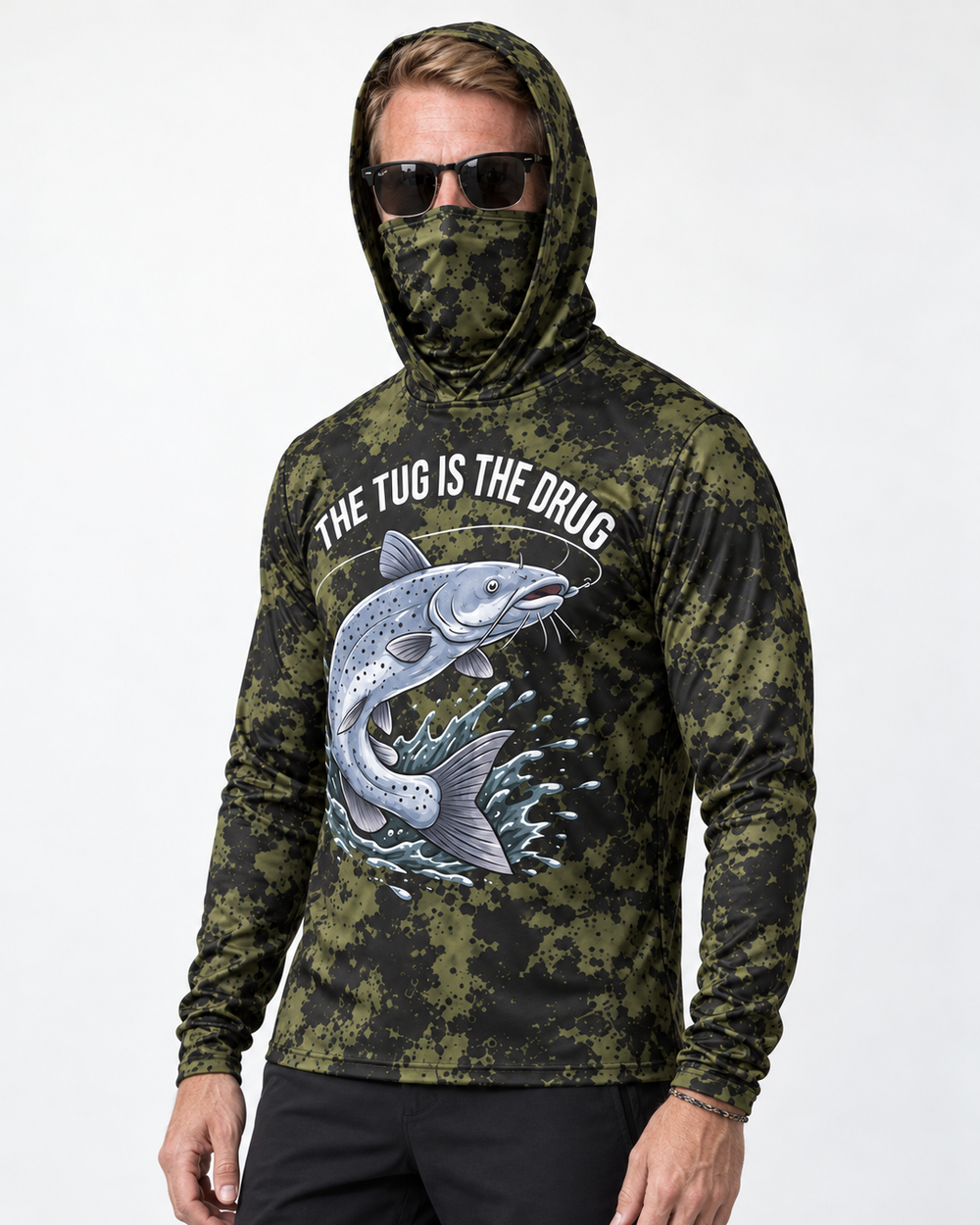 Tug Channel Cat Camo gaiter hoodie