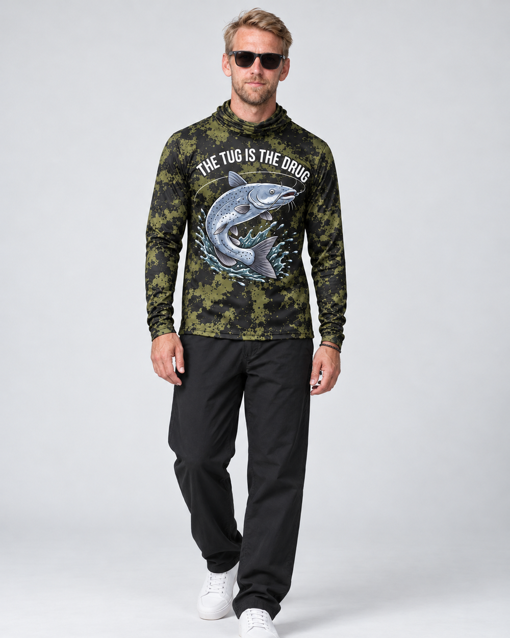 Tug Channel Cat Camo gaiter hoodie