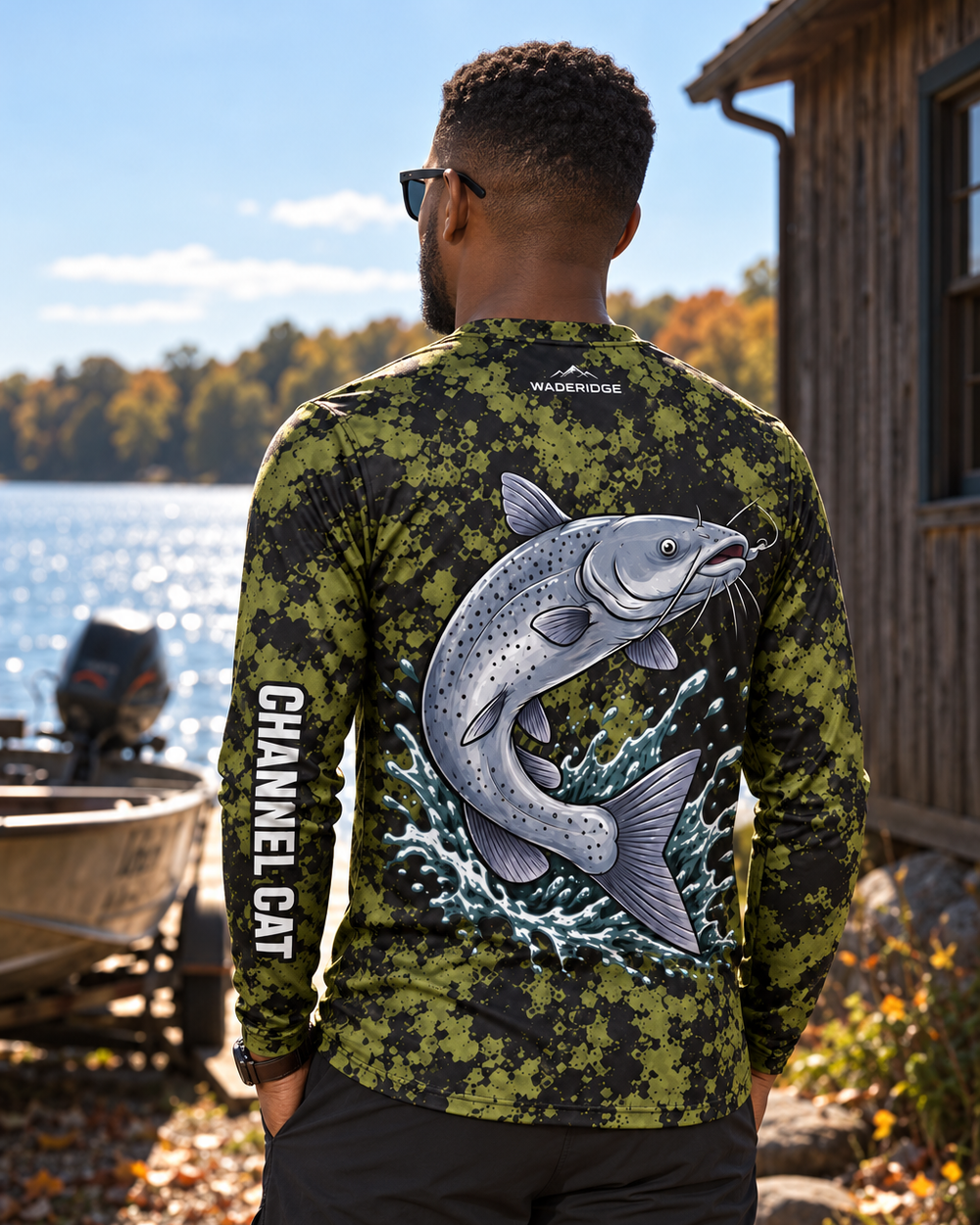 Tug Channel Cat Camo long sleeve sun shirt