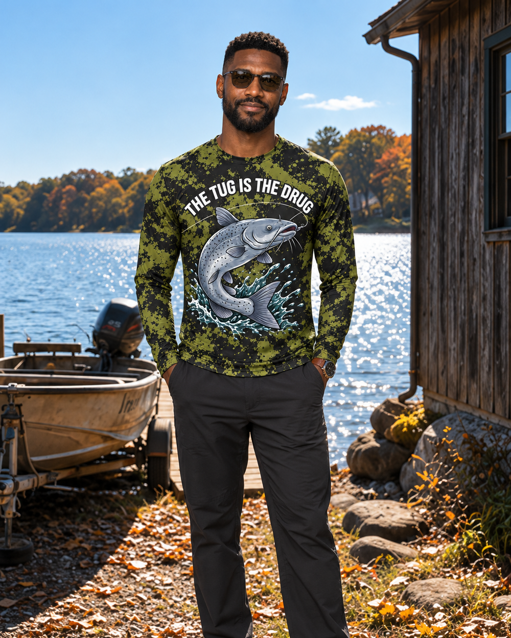 Tug Channel Cat Camo long sleeve sun shirt