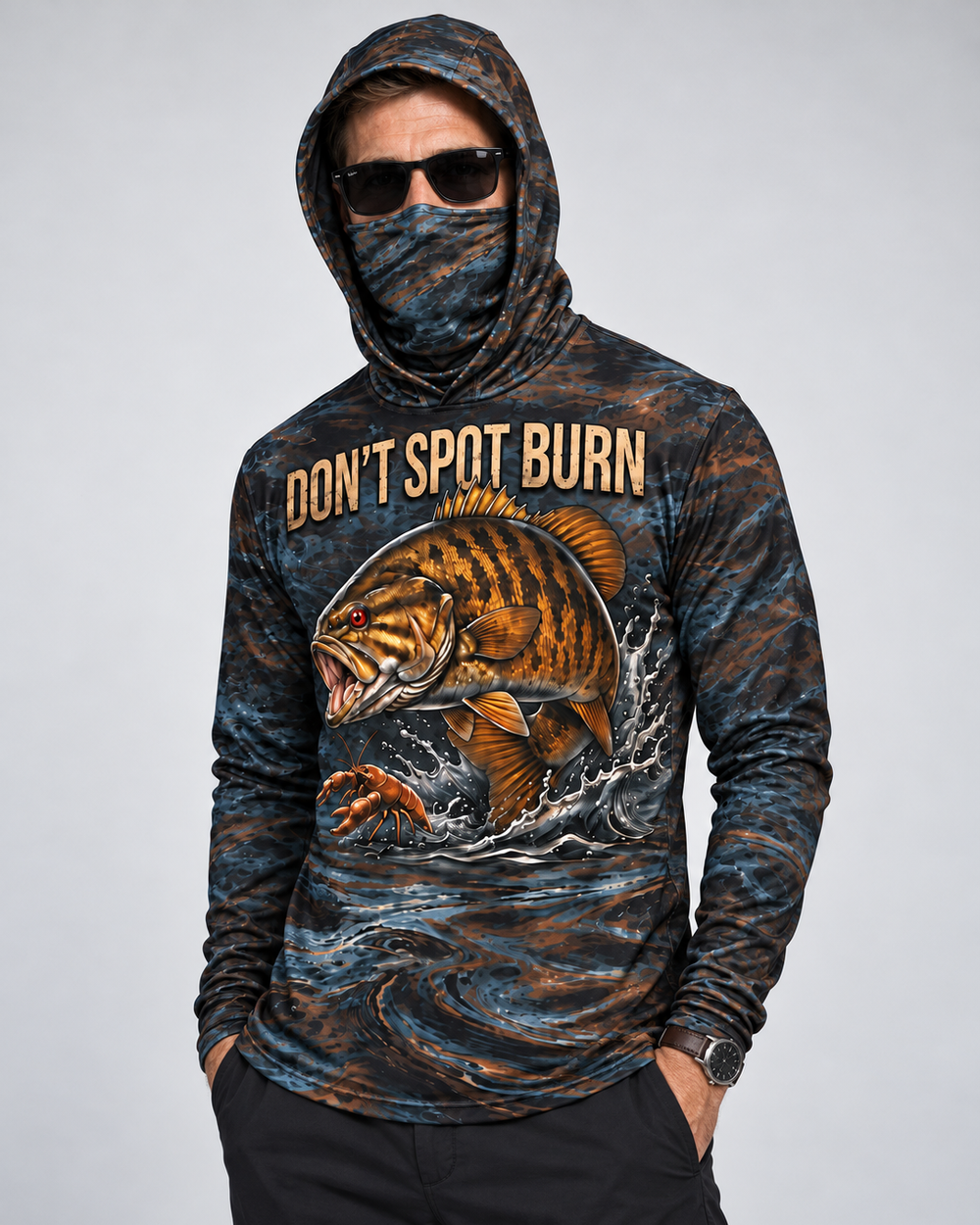 Spot Burn Smallmouth gaiter hoodie
