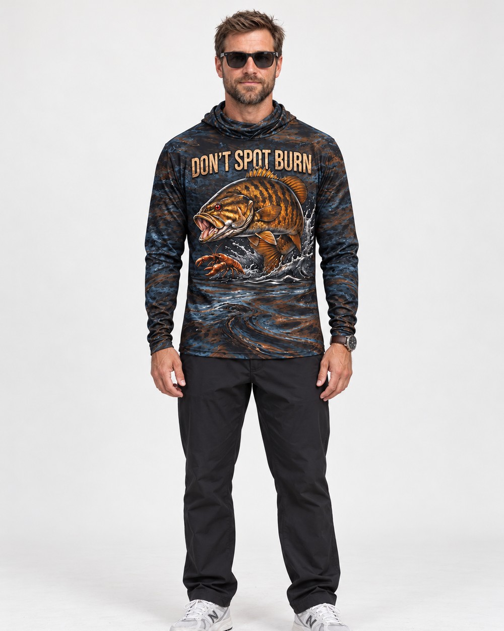 Spot Burn Smallmouth gaiter hoodie