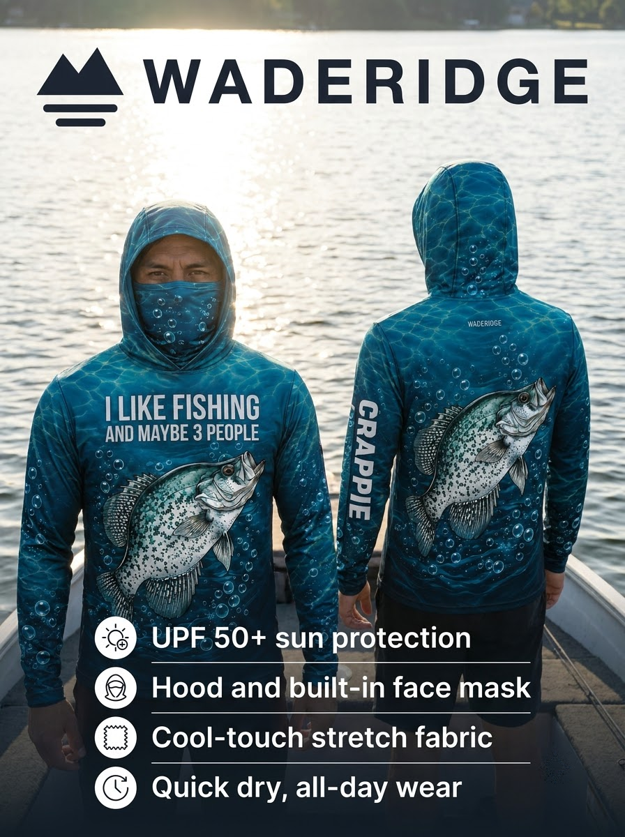 Three People Crappie gaiter hoodie