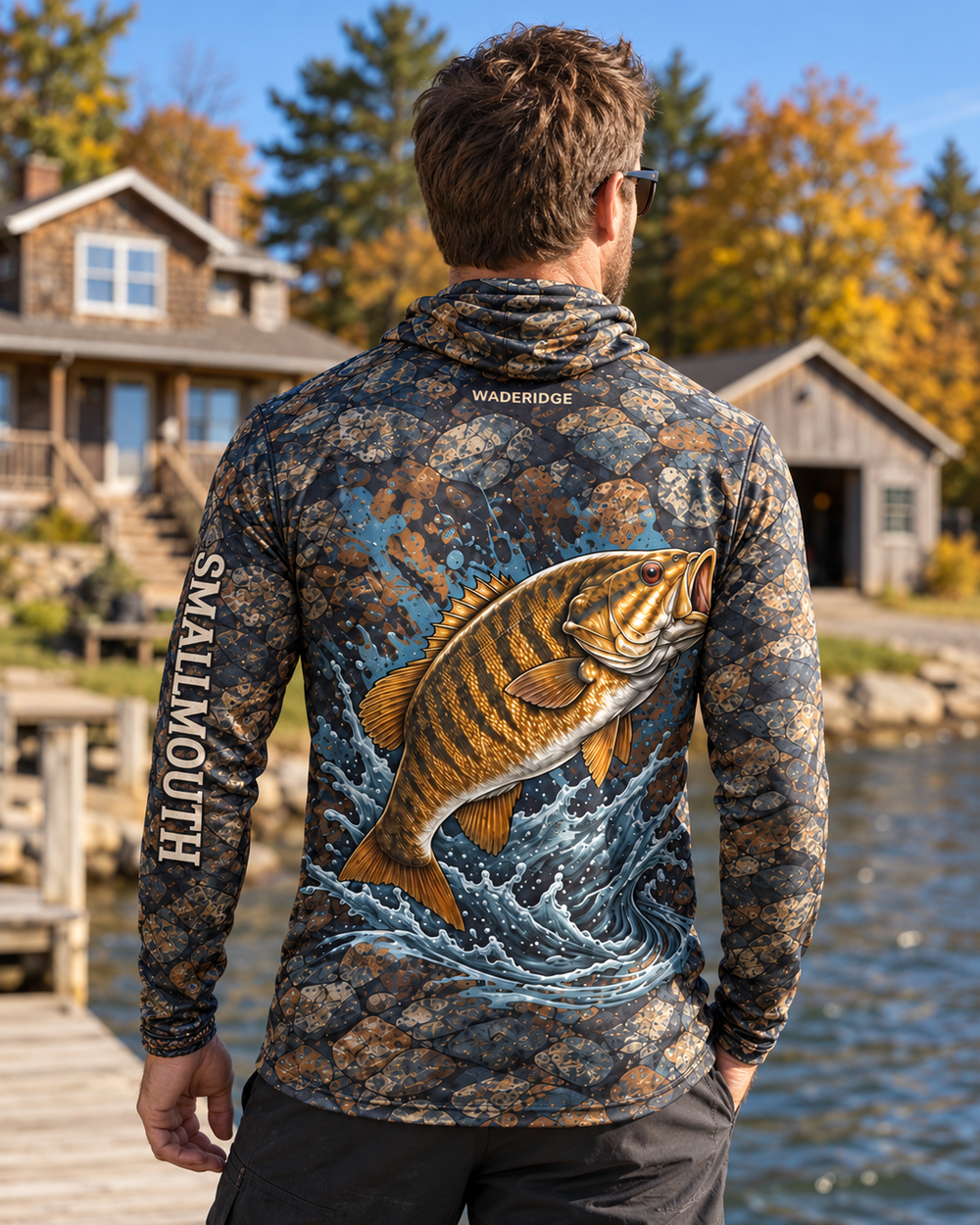 Gumption Smallmouth Camo gaiter hoodie