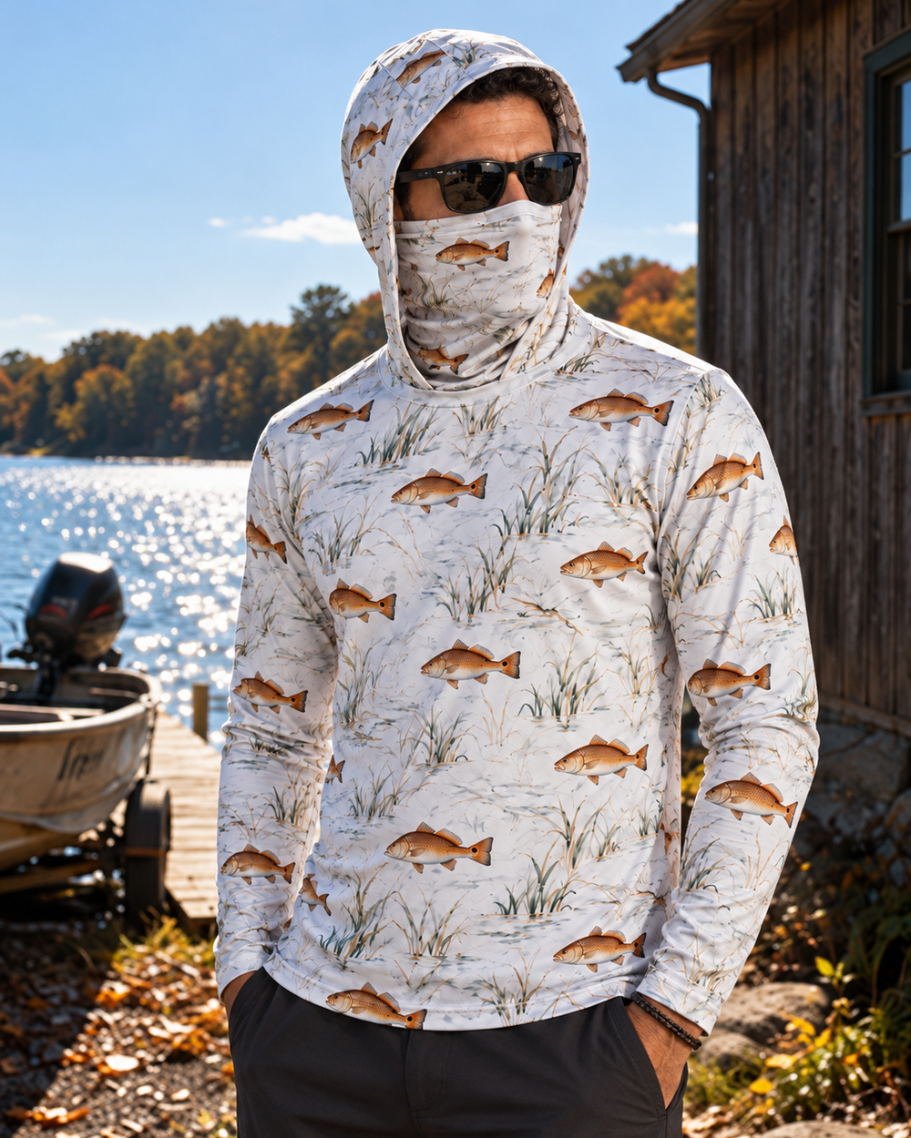 Redfish Marsh gaiter hoodie