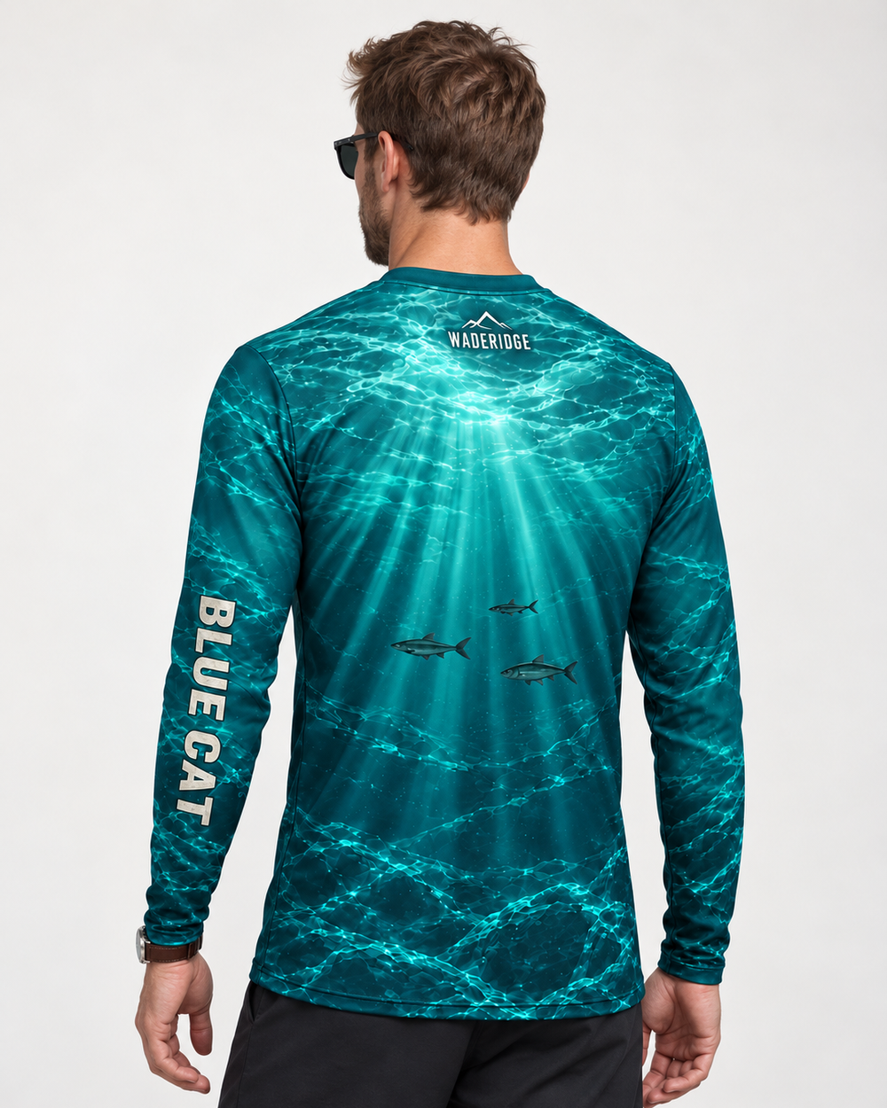 Bad Day Fishing Blue Cat long sleeve sun shirt