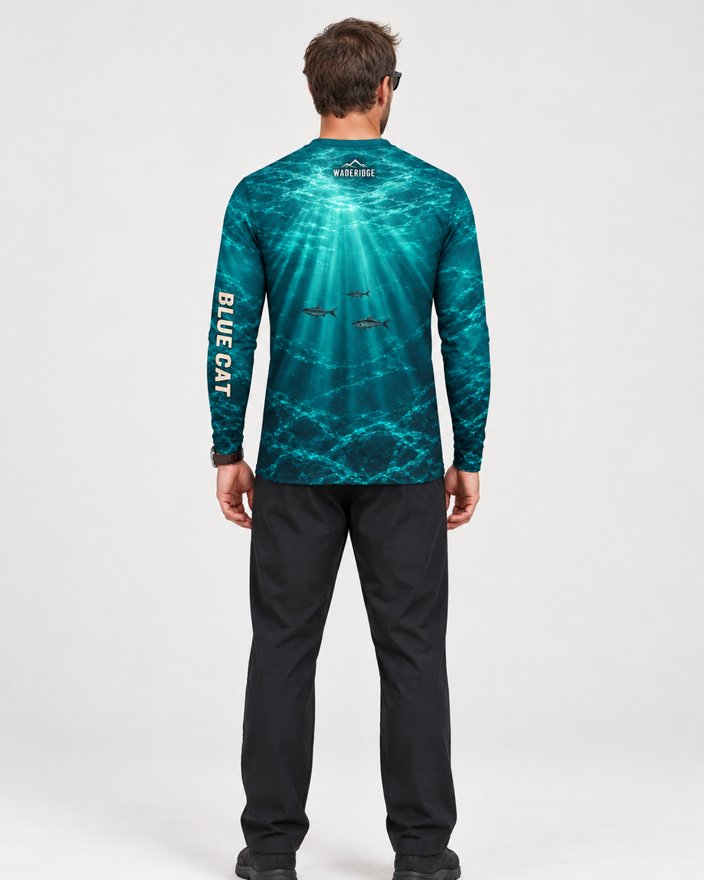 Bad Day Fishing Blue Cat long sleeve sun shirt