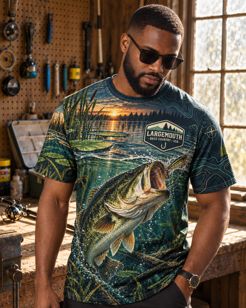 Largemouth Bass Country performance tee