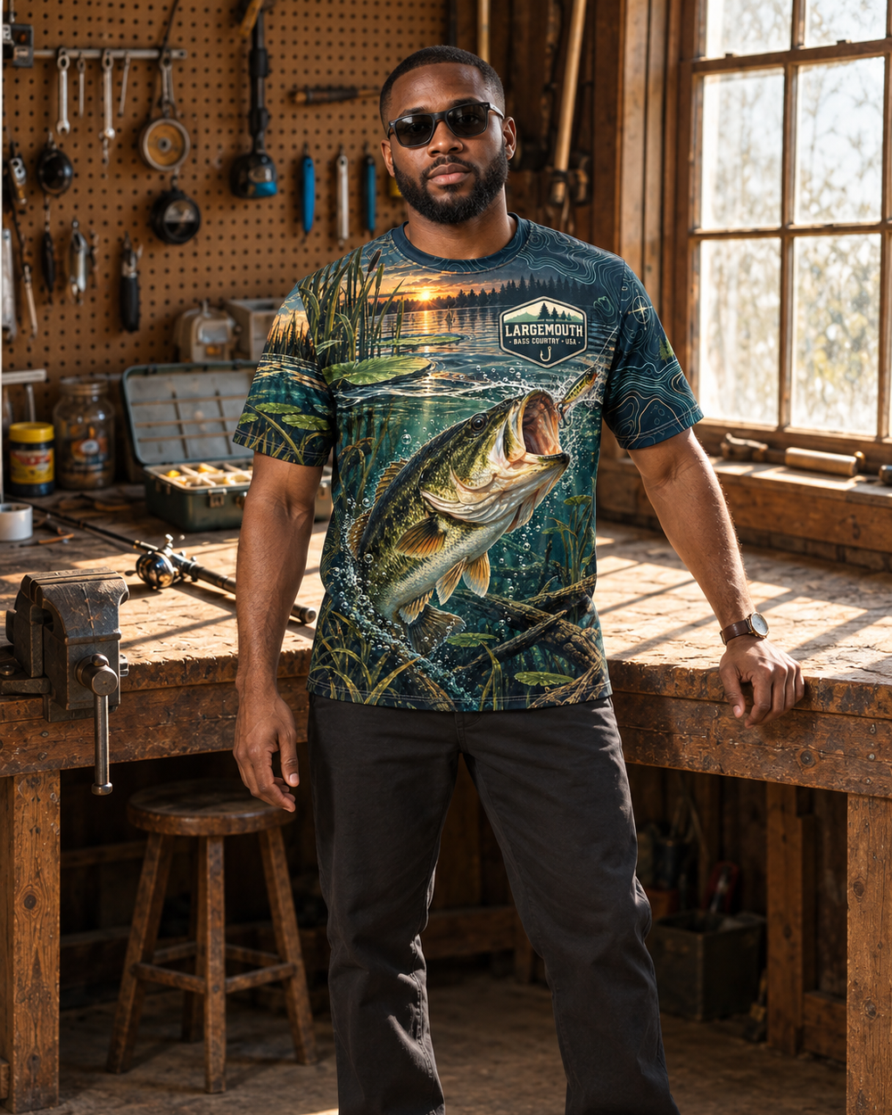 Largemouth Bass Country performance tee