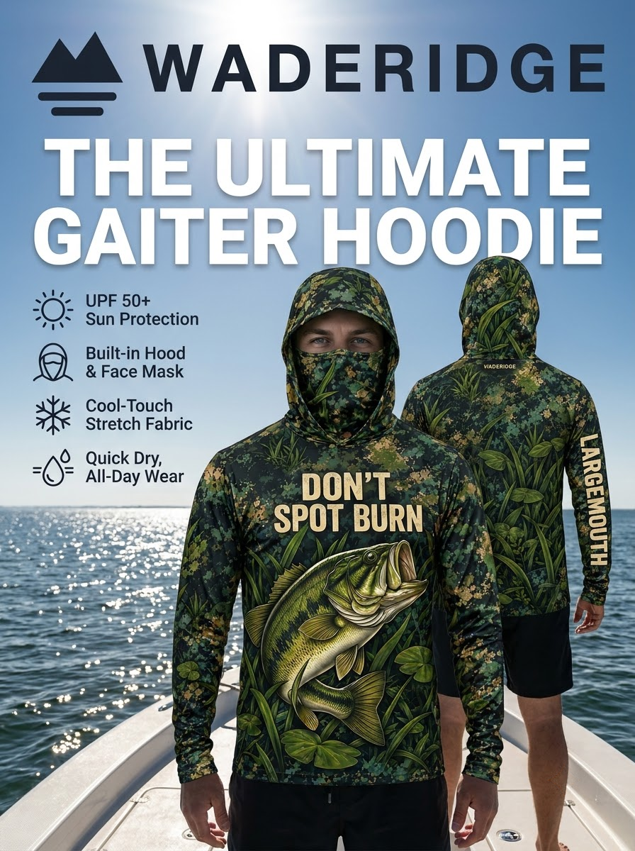 Spot Burn Largemouth Camo gaiter hoodie