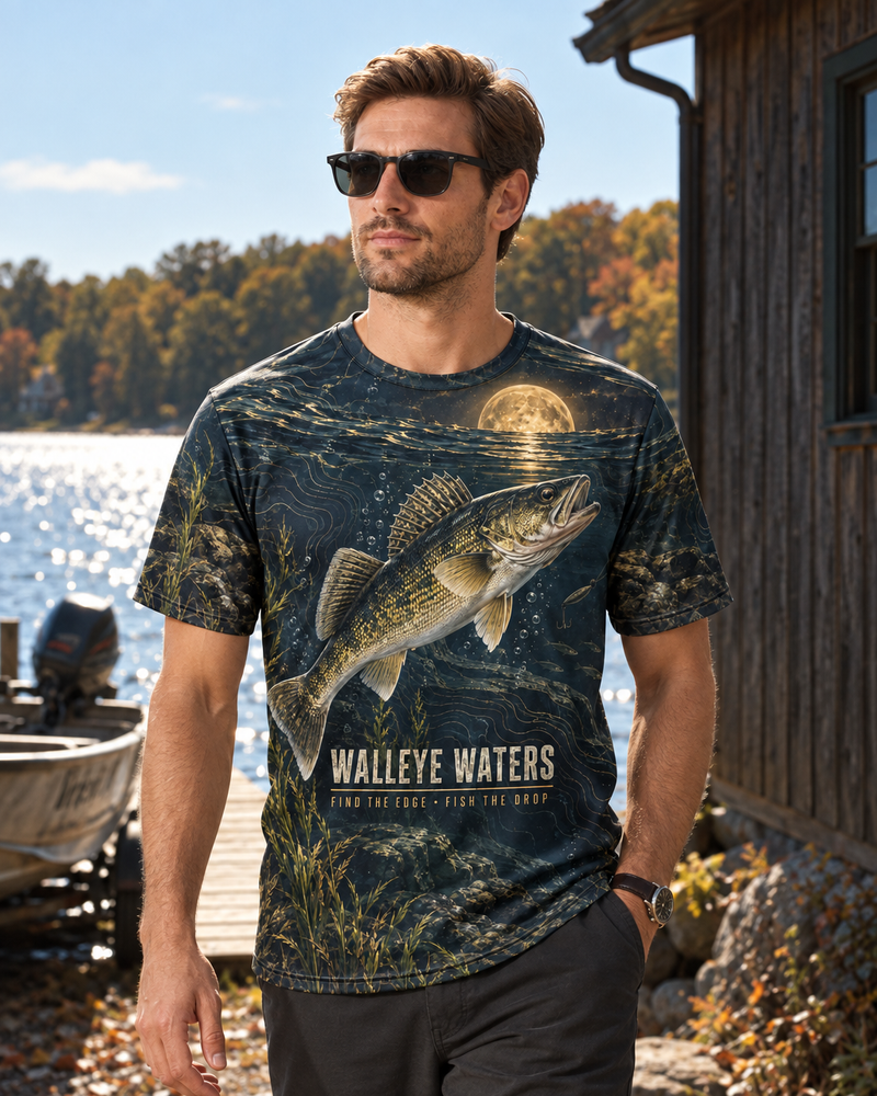 Walleye Waters performance tee