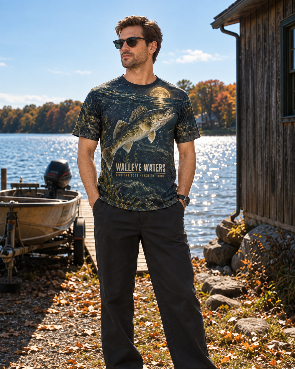 Walleye Waters performance tee
