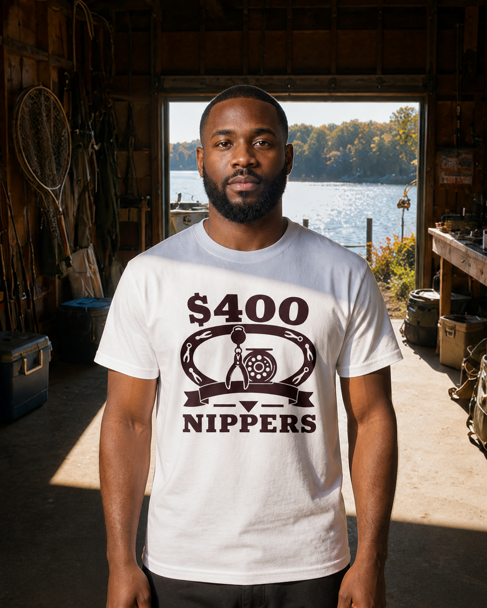 $400 Nippers Heritage tee — worn, front