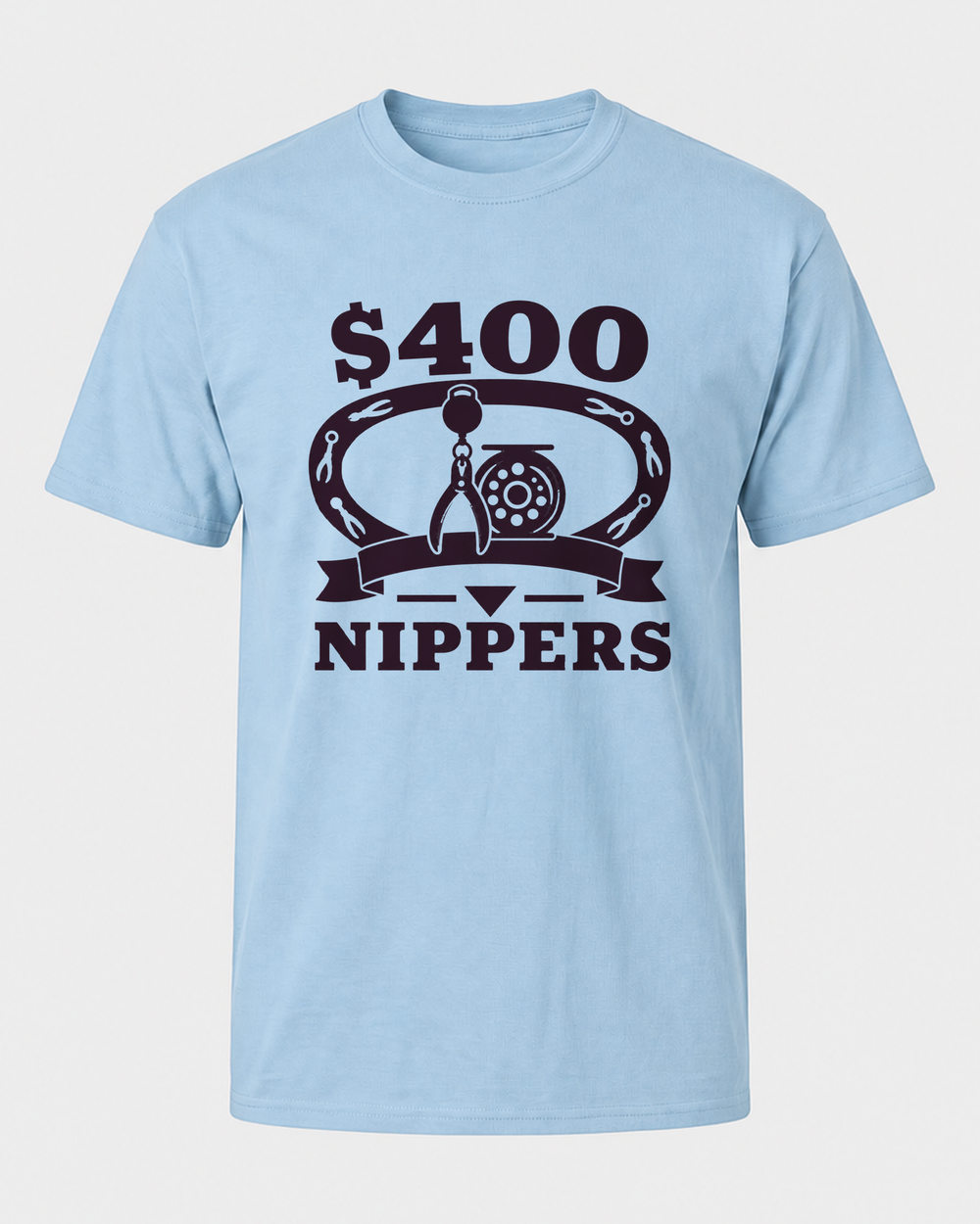 $400 Nippers Heritage tee — light blue, front