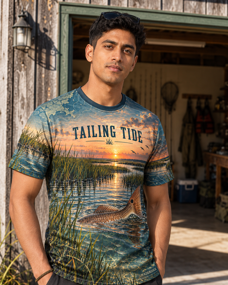 Marsh Red performance tee